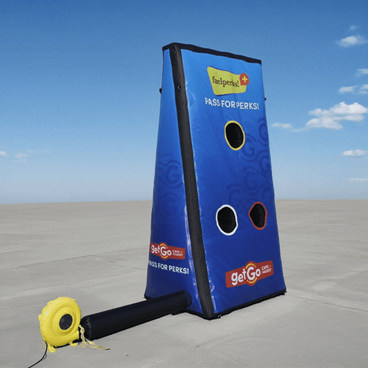 KeepFuns Inflatable pitching game props blue outdoor team building throwing target parent-child interactive fun pitching target portable inflatable sports toy