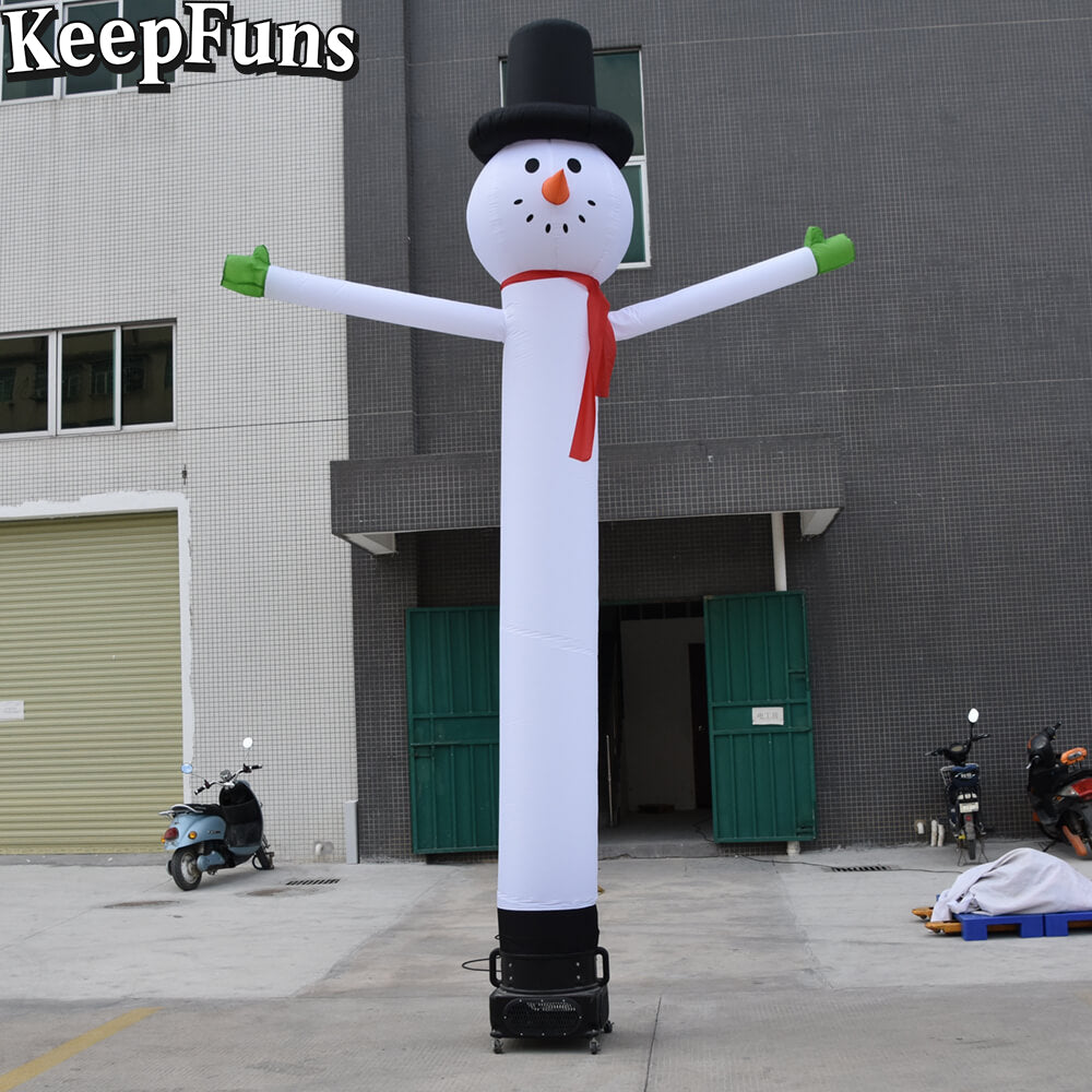 KeepFuns Christmas Snowman Inflatable Dancing Star Advertising Model Holiday Decoration Inflatable Model Outdoor Christmas Drainage Props