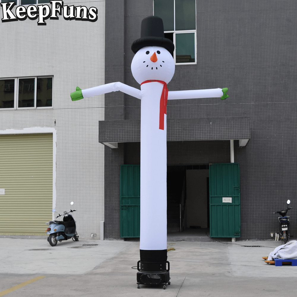 KeepFuns Christmas Snowman Inflatable Dancing Star Advertising Model Holiday Decoration Inflatable Model Outdoor Christmas Drainage Props