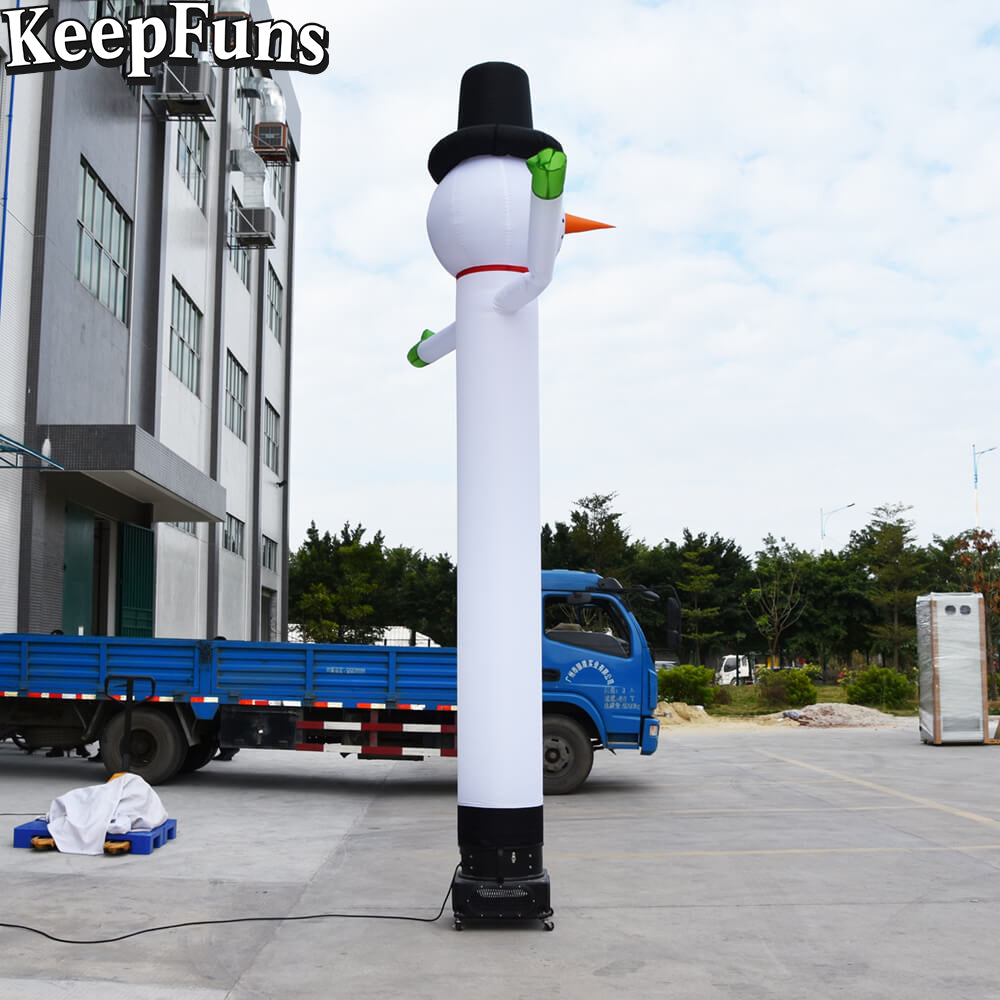 KeepFuns Christmas Snowman Inflatable Dancing Star Advertising Model Holiday Decoration Inflatable Model Outdoor Christmas Drainage Props