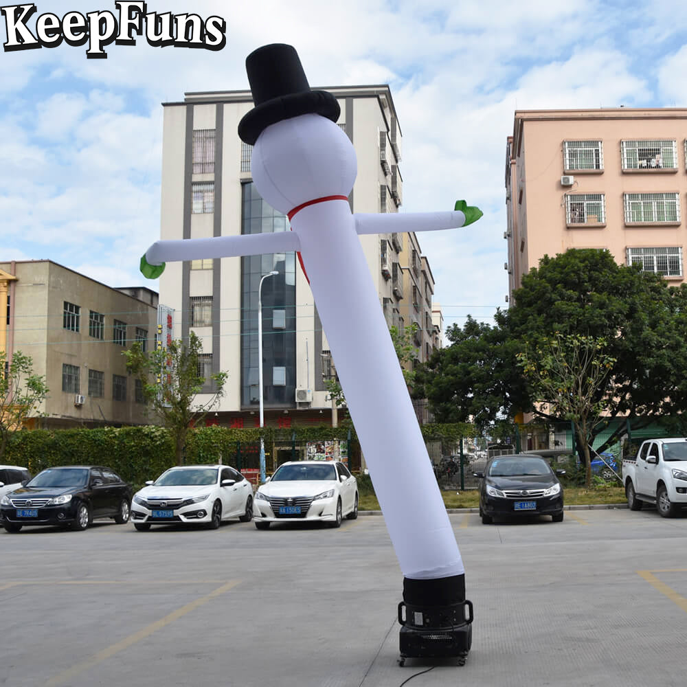 KeepFuns Christmas Snowman Inflatable Dancing Star Advertising Model Holiday Decoration Inflatable Model Outdoor Christmas Drainage Props