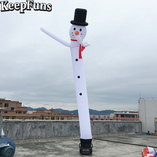 KeepFuns Christmas Snowman Inflatable Dancing Star Advertising Model Holiday Drainage Inflatable Model Outdoor Christmas Decoration Props