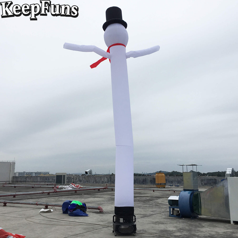 KeepFuns Christmas Snowman Inflatable Dancing Star Advertising Model Holiday Drainage Inflatable Model Outdoor Christmas Decoration Props