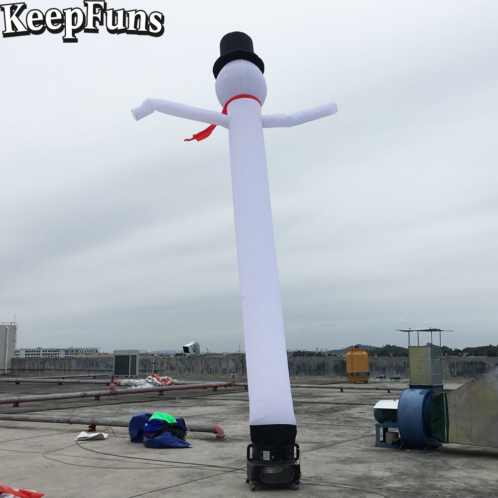KeepFuns Christmas Snowman Inflatable Dancing Star Advertising Model Holiday Drainage Inflatable Model Outdoor Christmas Decoration Props