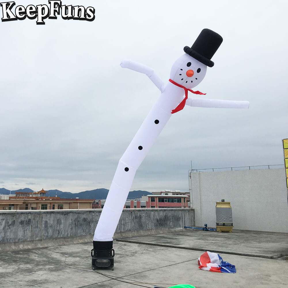 KeepFuns Christmas Snowman Inflatable Dancing Star Advertising Model Holiday Drainage Inflatable Model Outdoor Christmas Decoration Props