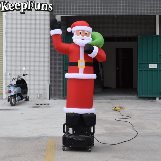 KeepFuns Christmas inflatable Santa Claus dancing star advertising model holiday drainage inflatable model outdoor Christmas decoration props