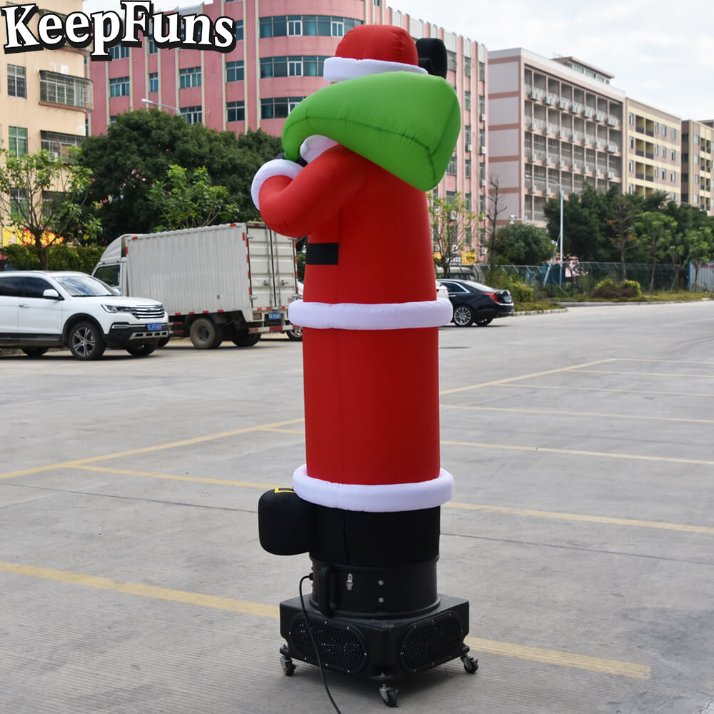 KeepFuns Christmas inflatable Santa Claus dancing star advertising model holiday drainage inflatable model outdoor Christmas decoration props