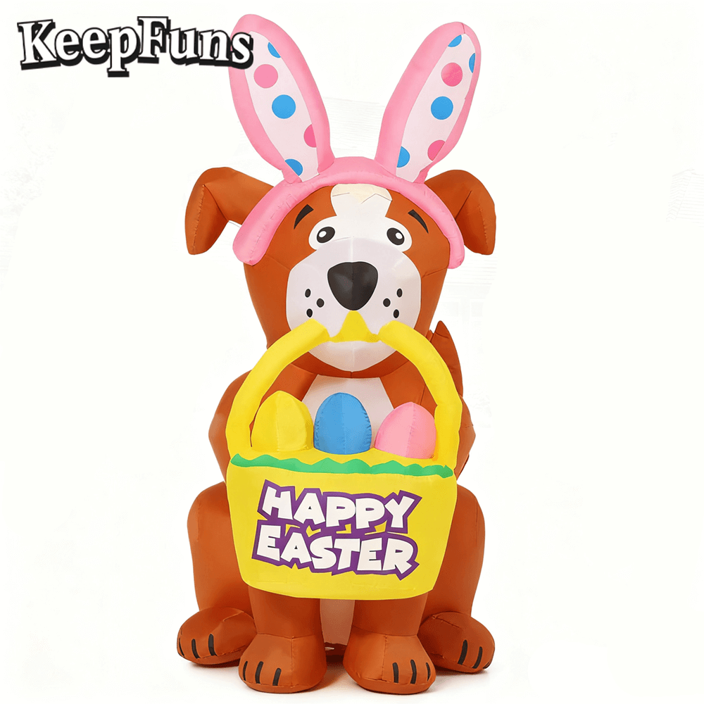 KeepFuns Cute Dog Easter Inflatable Decoration Shopping Mall Holiday Event Diversion Inflatable Model