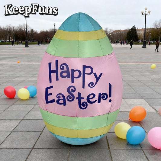 KeepFuns Easter Egg Inflatable Decoration - Inflatable Model for Indoor and Outdoor Festive Atmosphere Decoration
