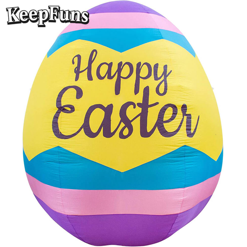 KeepFuns Easter Egg Inflatable Decoration - Outdoor Yard Festive Atmosphere Decoration Inflatable