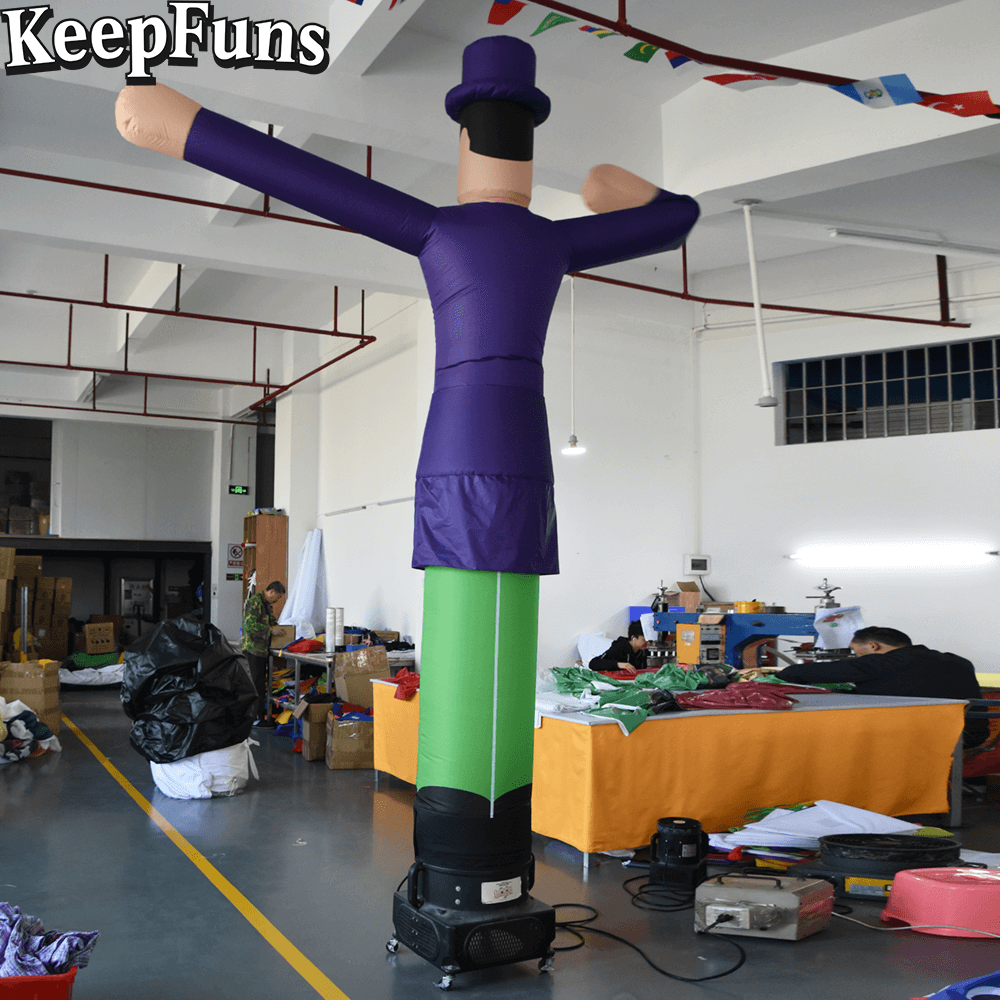 KeepFuns Gentleman Shape Inflatable Dancer Advertising Model Activity Drainage Inflatable Model Outdoor Promotional Props