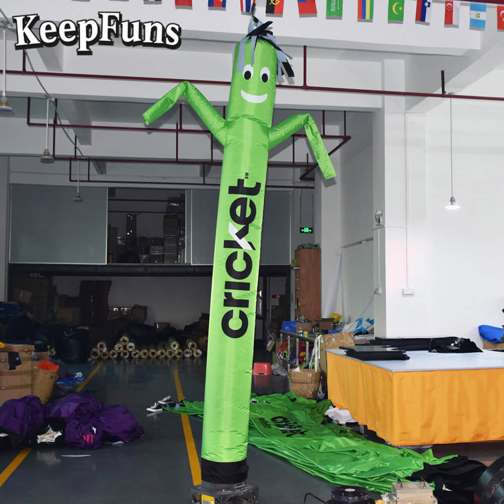 KeepFuns Green Cartoon Dancer Advertising Model Cricket Wireless Activity Drainage Inflatable Model Outdoor Promotional Props