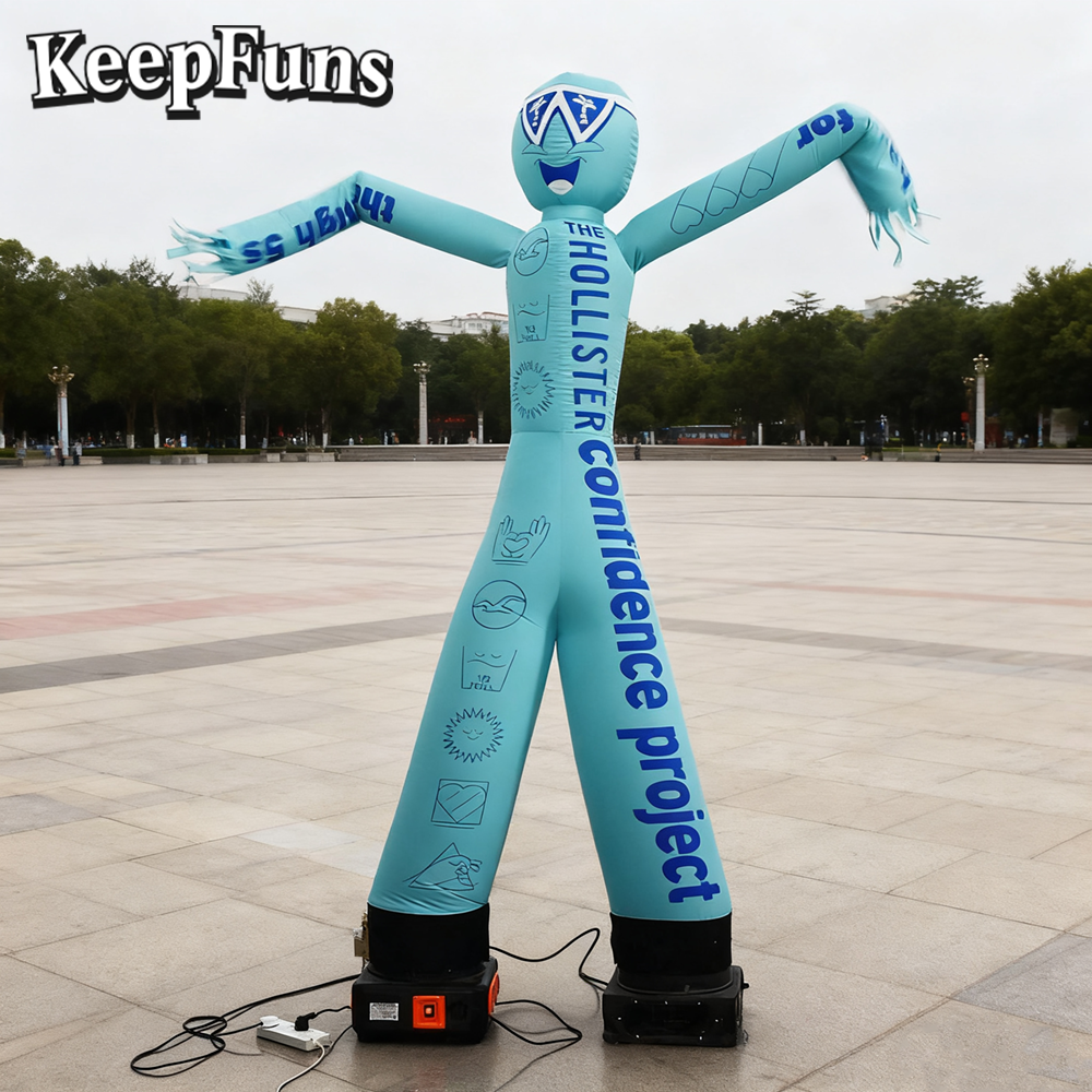 KeepFuns Multicolor Humanoid Inflatable Dancer Advertising Model Activity Drainage Inflatable Model Outdoor Promotional Props