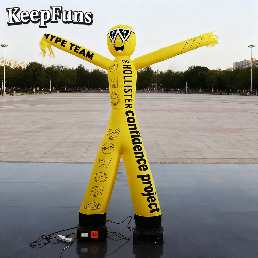 KeepFuns Multicolor Humanoid Inflatable Dancer Advertising Model Activity Drainage Inflatable Model Outdoor Promotional Props