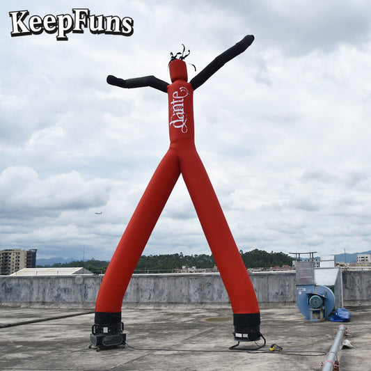 KeepFuns Red Humanoid Inflatable Dancer Advertising Model Party Event Drainage Inflatable Model Outdoor Promotional Props