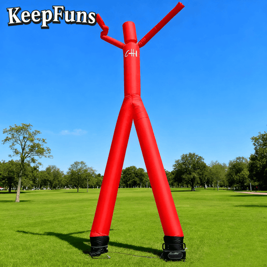 KeepFuns Red Simple Humanoid Inflatable Dancer Advertising Model Activity Drainage Inflatable Model Outdoor Promotional Props