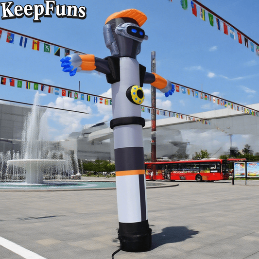 KeepFuns Sci-fi Humanoid Inflatable Dancer Advertising Model Activity Drainage Inflatable Model Outdoor Promotional Props