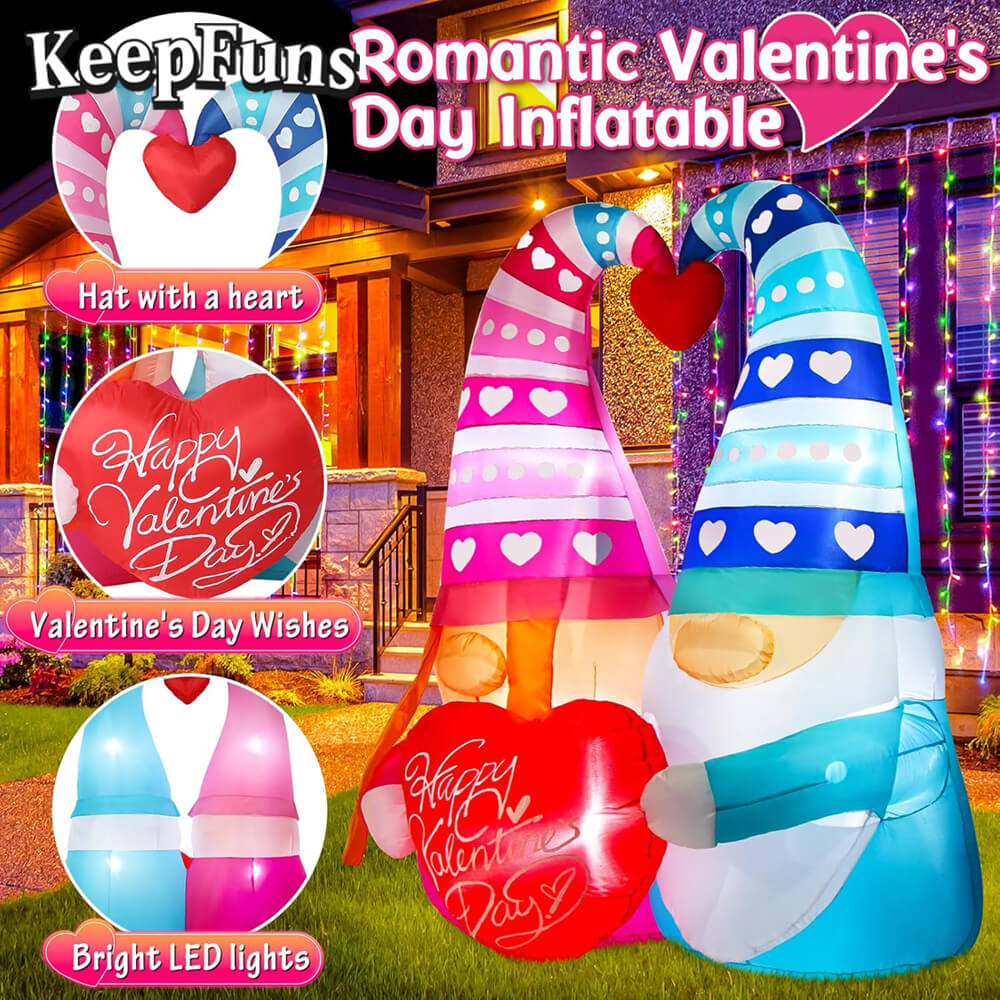 KeepFuns Valentine's Day Elf Couple Inflatable Decoration - Outdoor Courtyard Indoor Romantic Festival Inflatable Model