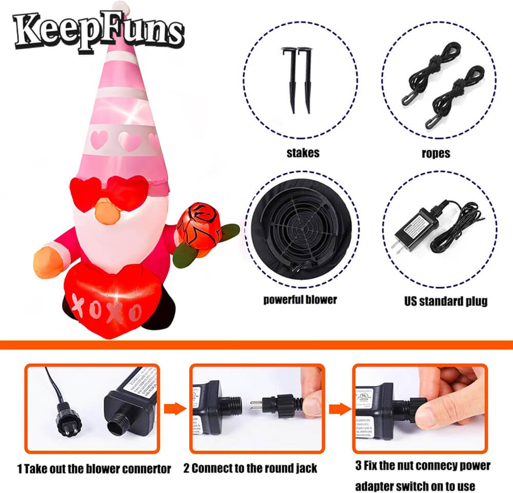 KeepFuns Valentine's Day Love Elf Inflatable Decoration - Outdoor Garden Romantic Festival Inflatable Model