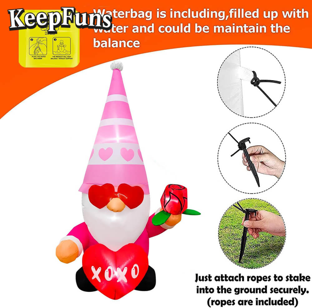 KeepFuns Valentine's Day Love Elf Inflatable Decoration - Outdoor Garden Romantic Festival Inflatable Model