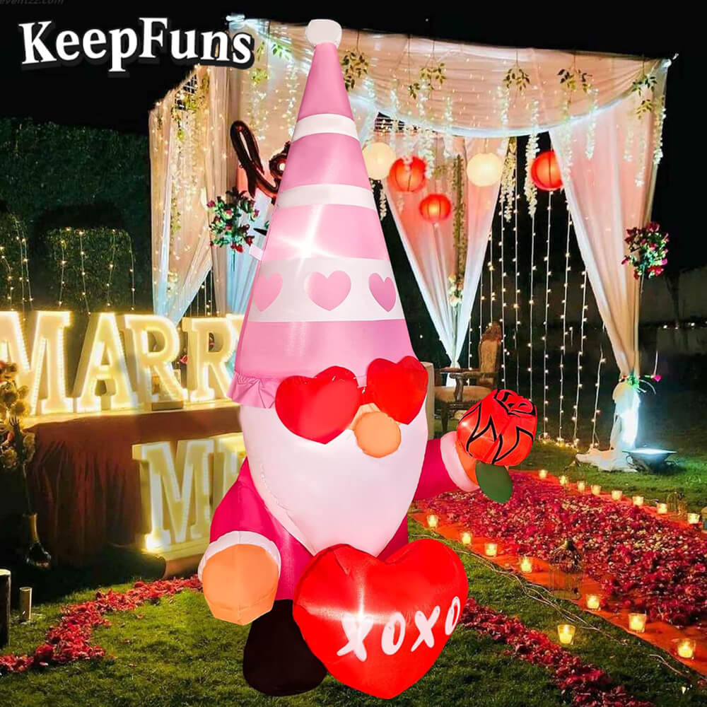 KeepFuns Valentine's Day Love Elf Inflatable Decoration - Outdoor Garden Romantic Festival Inflatable Model