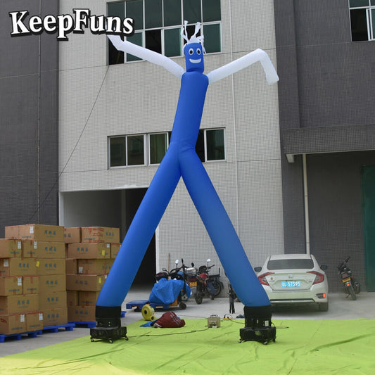 KeepFuns blue cartoon humanoid inflatable dancing star advertising model activity drainage inflatable model outdoor promotional props