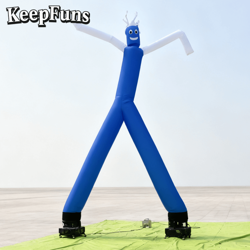 KeepFuns blue cartoon humanoid inflatable dancing star advertising model activity drainage inflatable model outdoor promotional props