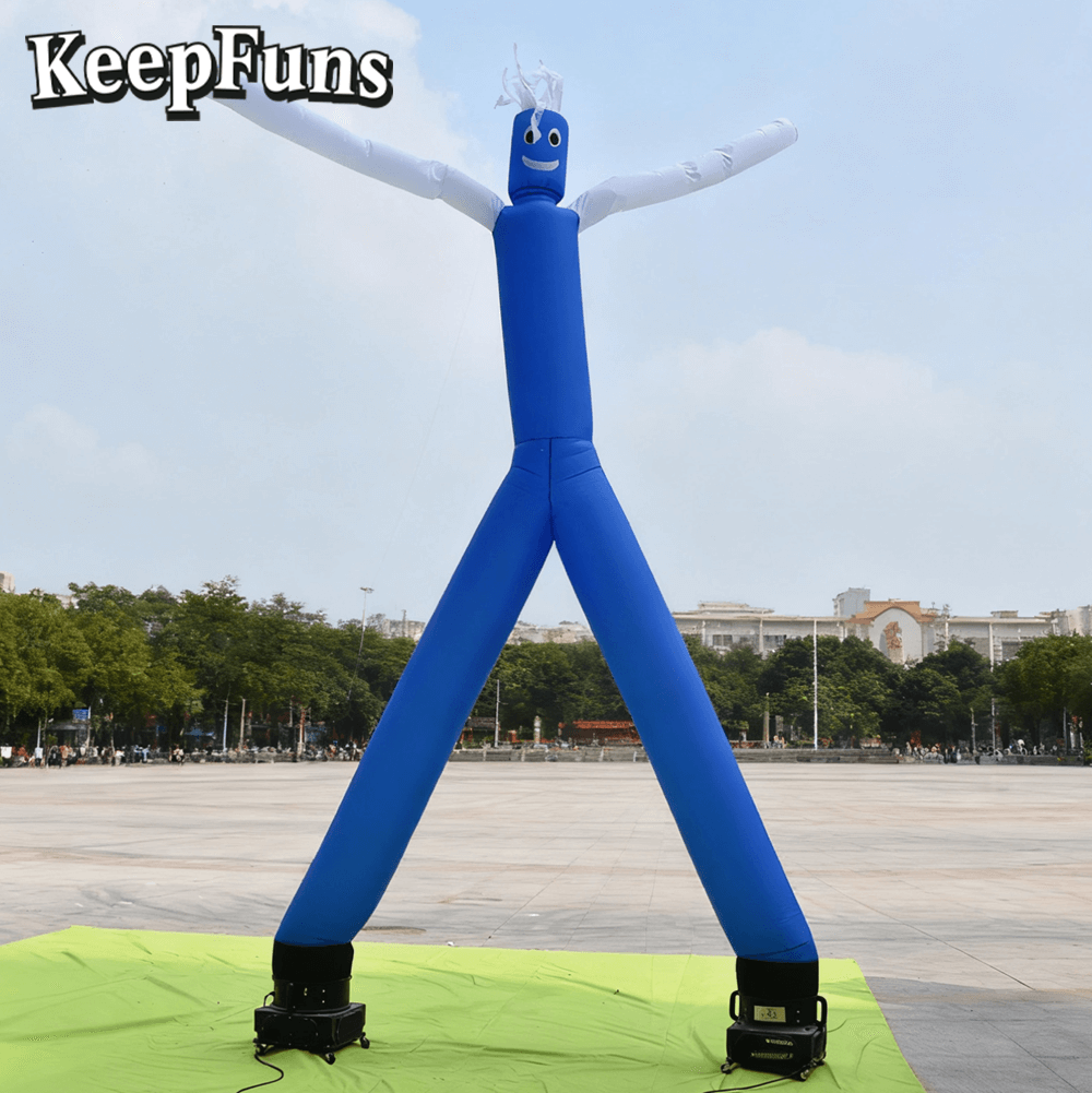 KeepFuns blue cartoon humanoid inflatable dancing star advertising model activity drainage inflatable model outdoor promotional props