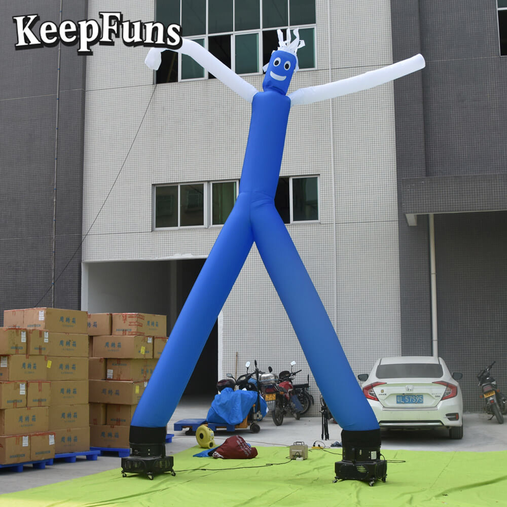 KeepFuns blue cartoon humanoid inflatable dancing star advertising model activity drainage inflatable model outdoor promotional props