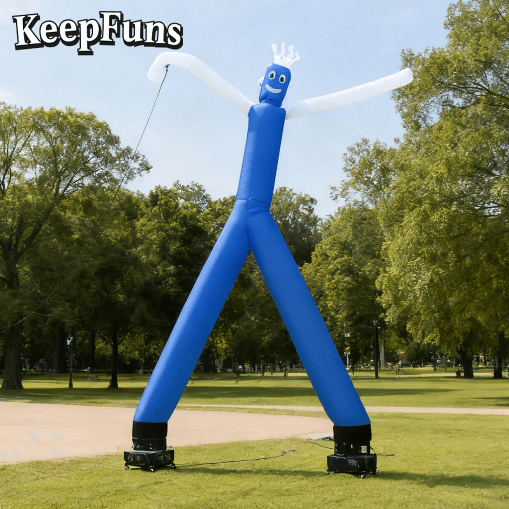 KeepFuns blue cartoon humanoid inflatable dancing star advertising model activity drainage inflatable model outdoor promotional props