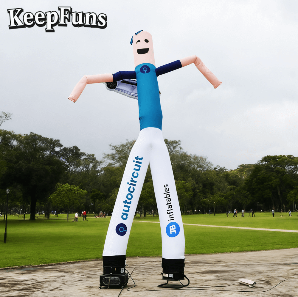 KeepFuns blue cartoon humanoid inflatable dancing star advertising model commercial activity drainage inflatable model outdoor promotional props