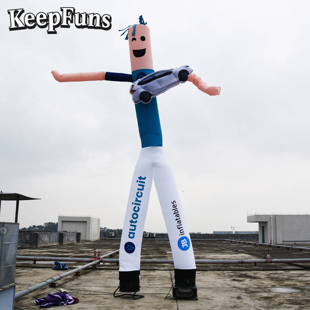 KeepFuns blue cartoon humanoid inflatable dancing star advertising model commercial activity drainage inflatable model outdoor promotional props