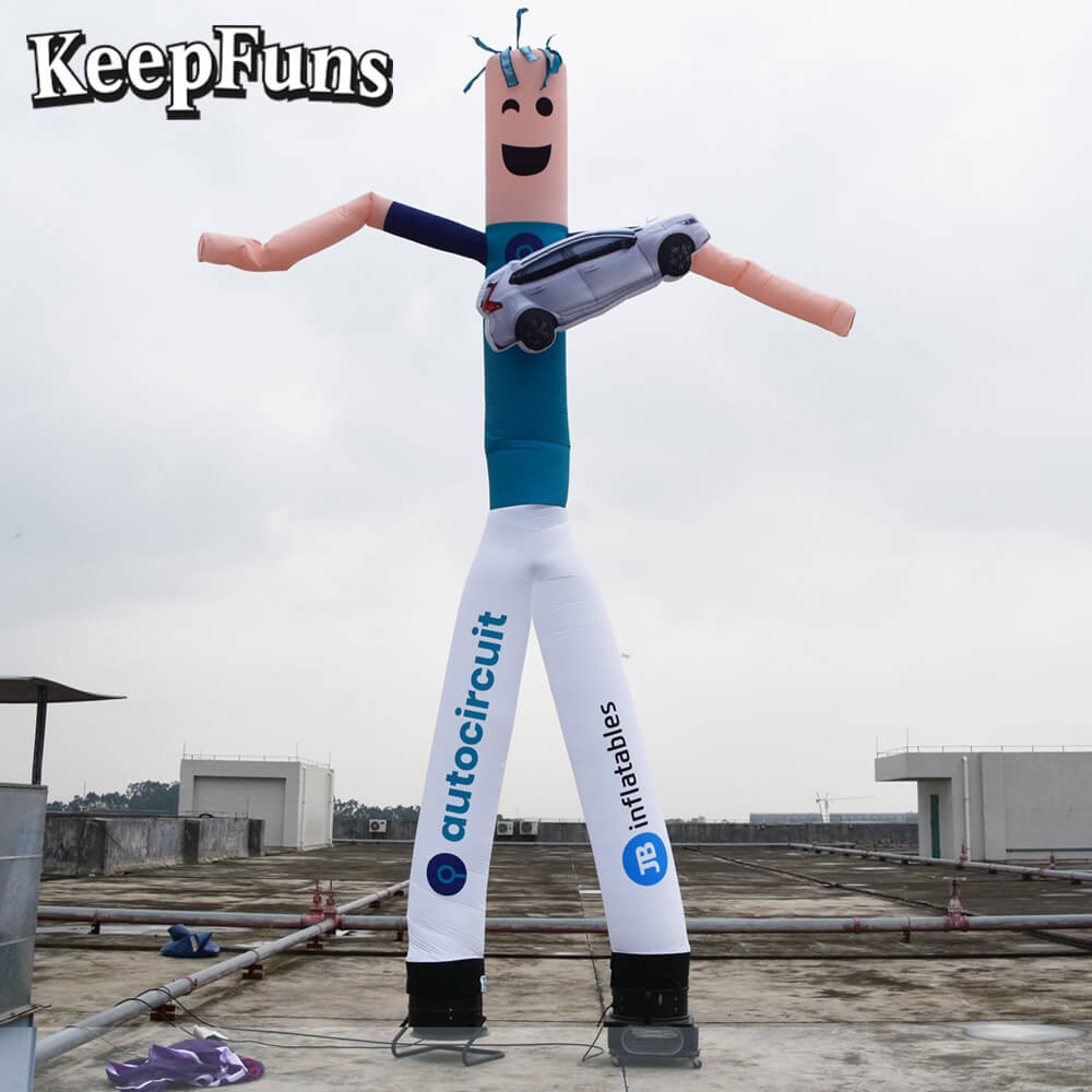 KeepFuns blue cartoon humanoid inflatable dancing star advertising model commercial activity drainage inflatable model outdoor promotional props
