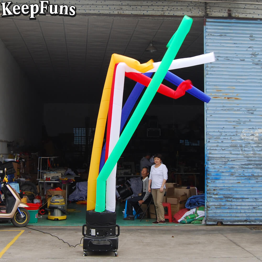 KeepFuns colorful inflatable dancing star advertising model multi-color aerial dancer activity drainage inflatable props