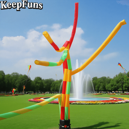 KeepFuns colorful multi-tube inflatable dancing star advertising model activity drainage inflatable model outdoor promotional props