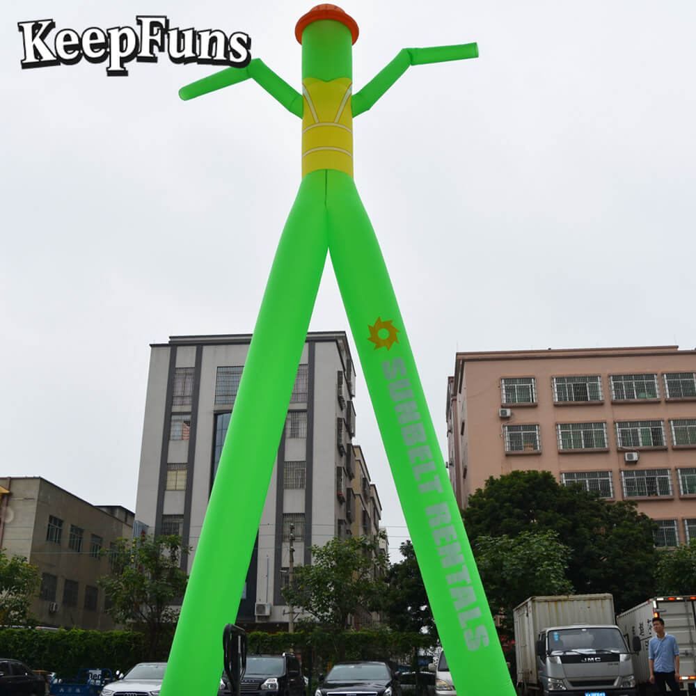 KeepFuns green cartoon humanoid inflatable dancing star advertising model activity drainage inflatable model outdoor promotional props