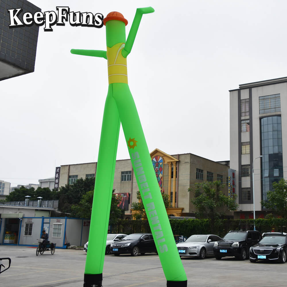 KeepFuns green cartoon humanoid inflatable dancing star advertising model activity drainage inflatable model outdoor promotional props