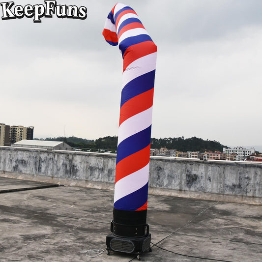 KeepFuns red, white and blue striped inflatable dancing star advertising model activity drainage inflatable model outdoor advertising props