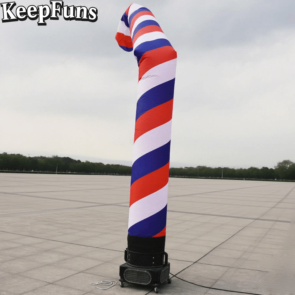 KeepFuns red, white and blue striped inflatable dancing star advertising model activity drainage inflatable model outdoor advertising props