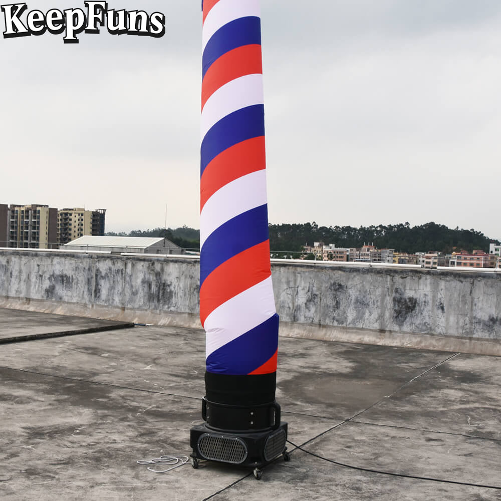 KeepFuns red, white and blue striped inflatable dancing star advertising model activity drainage inflatable model outdoor advertising props