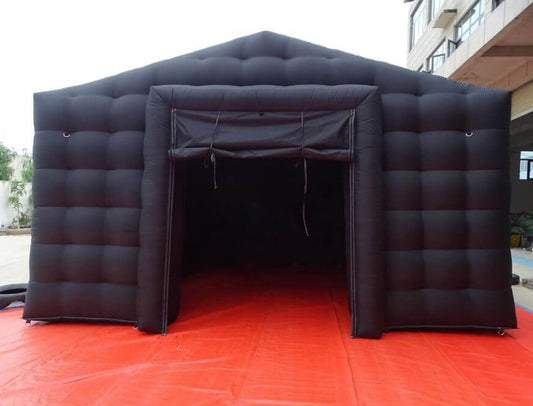 KeepFuns Large black inflatable tent outdoor party event tent temporary private space inflatable tent
