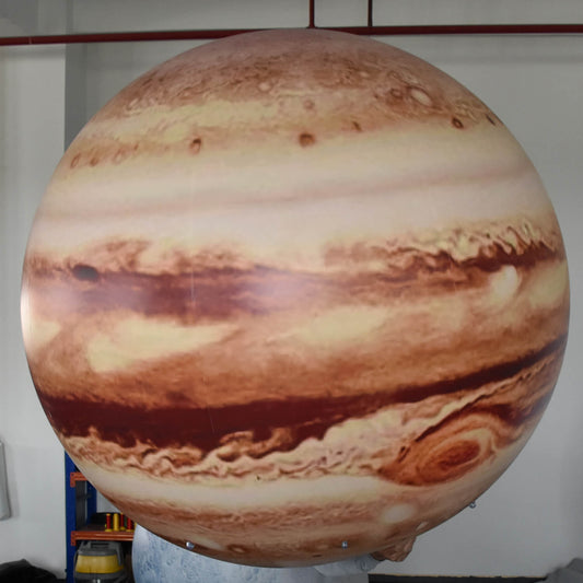 KeepFuns Large inflatable Jupiter advertising balloon, astronomy science display model, planet theme props for commercial activities
