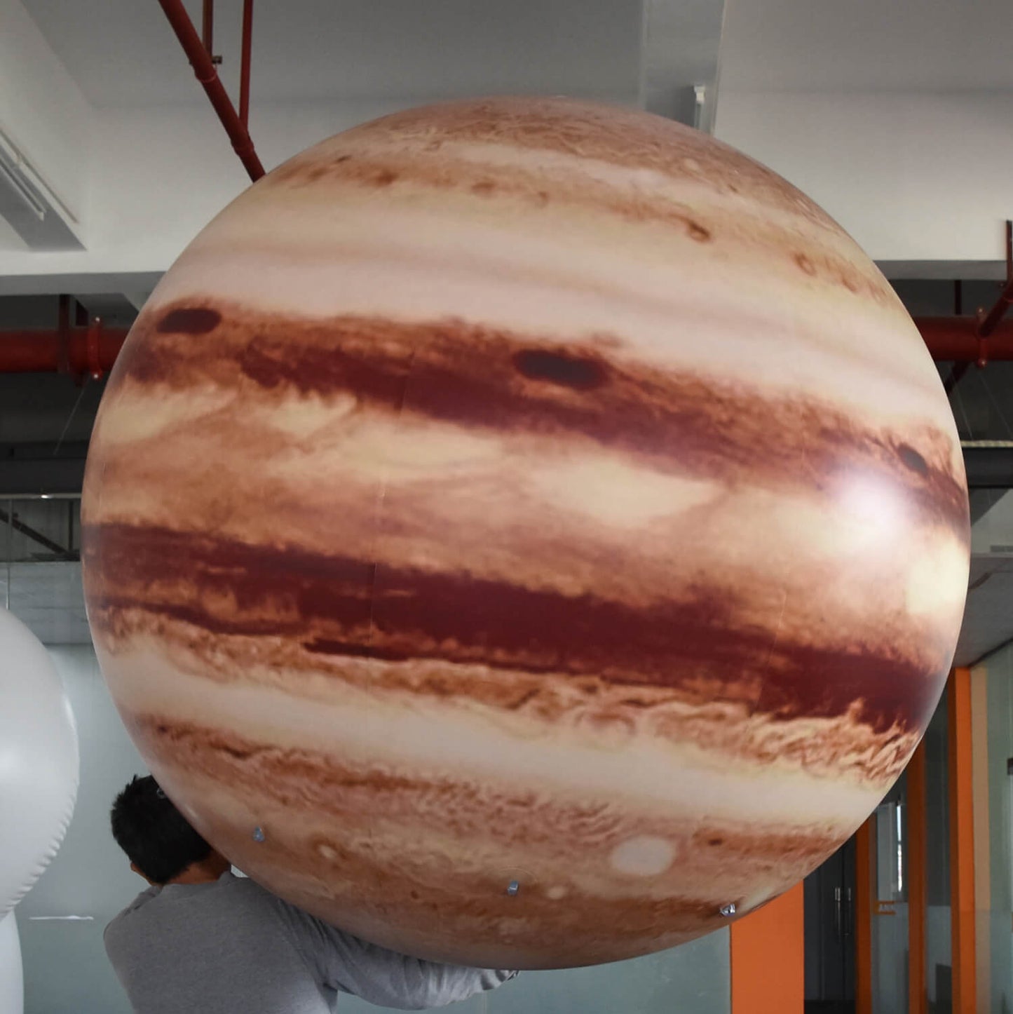 KeepFuns Large inflatable Jupiter advertising balloon, astronomy science display model, planet theme props for commercial activities