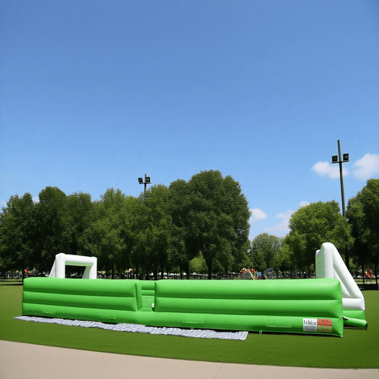 KeepFuns Large inflatable football field Outdoor children's fun football park Parent-child interactive inflatable sports facilities