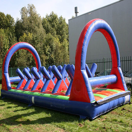 KeepFuns Large inflatable land obstacle course, outdoor team building and expansion inflatable obstacle course props, colorful and interesting competitive obstacle equipment