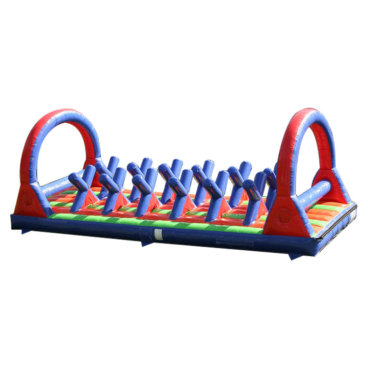KeepFuns Large inflatable land obstacle course, outdoor team building and expansion inflatable obstacle course props, colorful and interesting competitive obstacle equipment