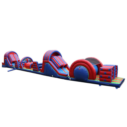 KeepFuns Large inflatable land obstacle course equipment Red and blue color Sports Games outdoor competition props