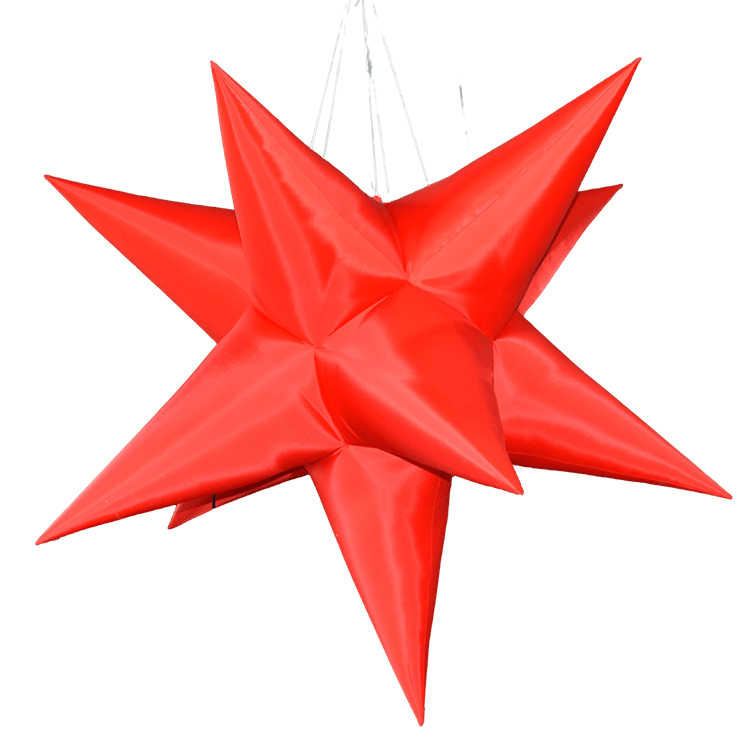 KeepFuns Large red inflatable star-shaped lamp post Hanging festival celebration decoration inflatable lamp tube