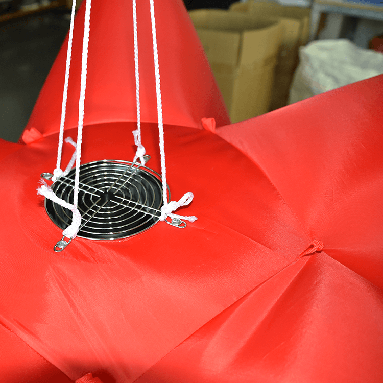 KeepFuns Large red inflatable star-shaped lamp post Hanging festival celebration decoration inflatable lamp tube