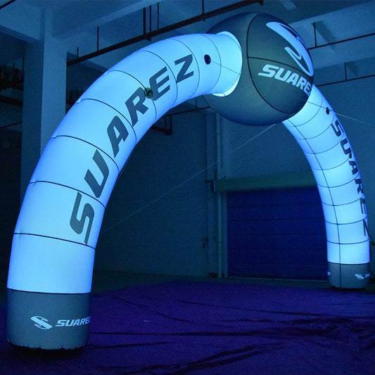 KeepFuns Luminous basketball shaped special shaped advertising arch Sports brand event inflatable arch Luminous event promotion arch Customized brand logo arch